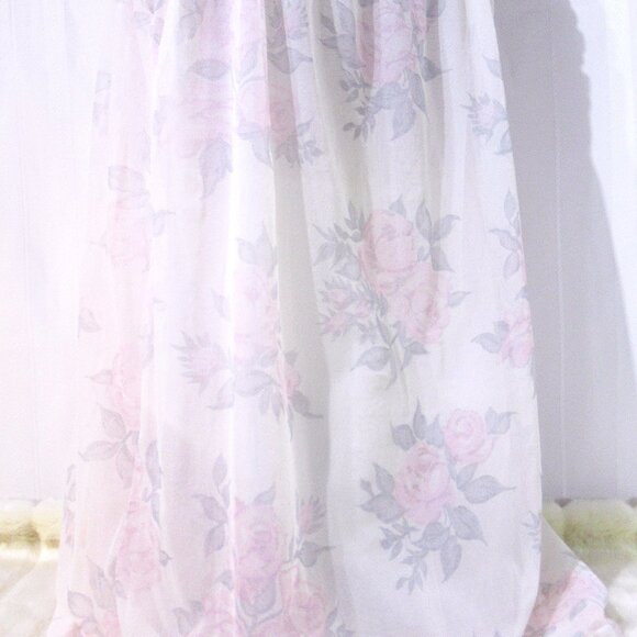 Aristocraft Vintage Floral Pink Double Nylon Nightgown M/L - Picture 10 of 12